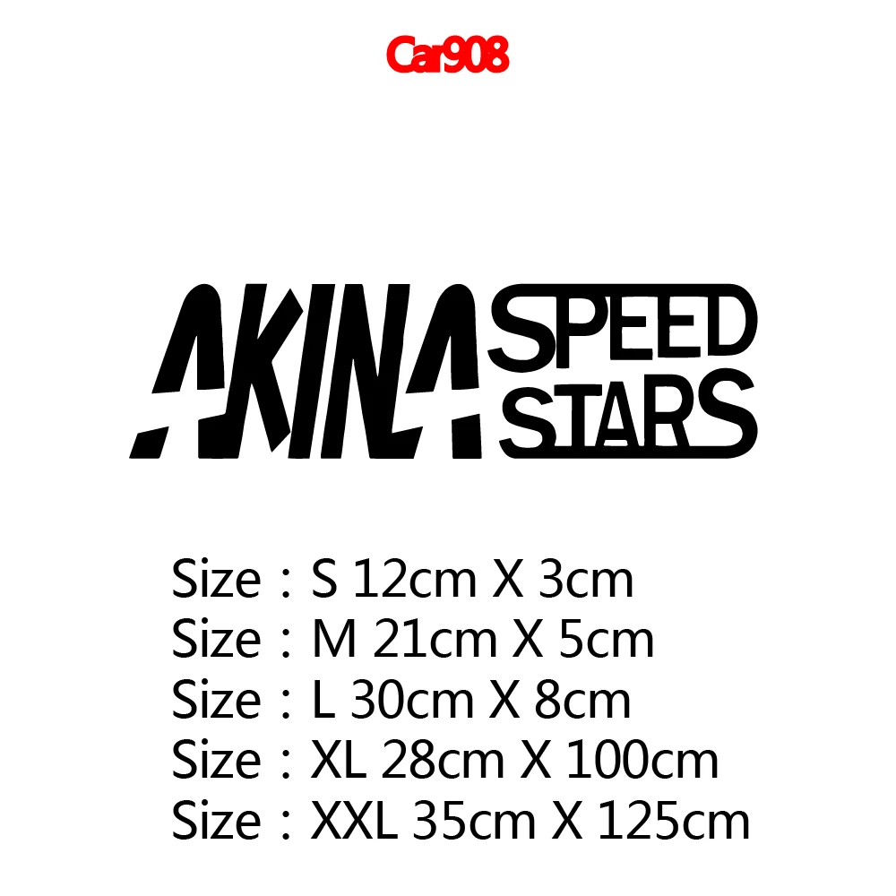 Fashion AKINA SPEED STARS Car Sticker Frase Vinyl For Car Automobile Stickers Cars Accessories Waterproof Quote Glue Sticker