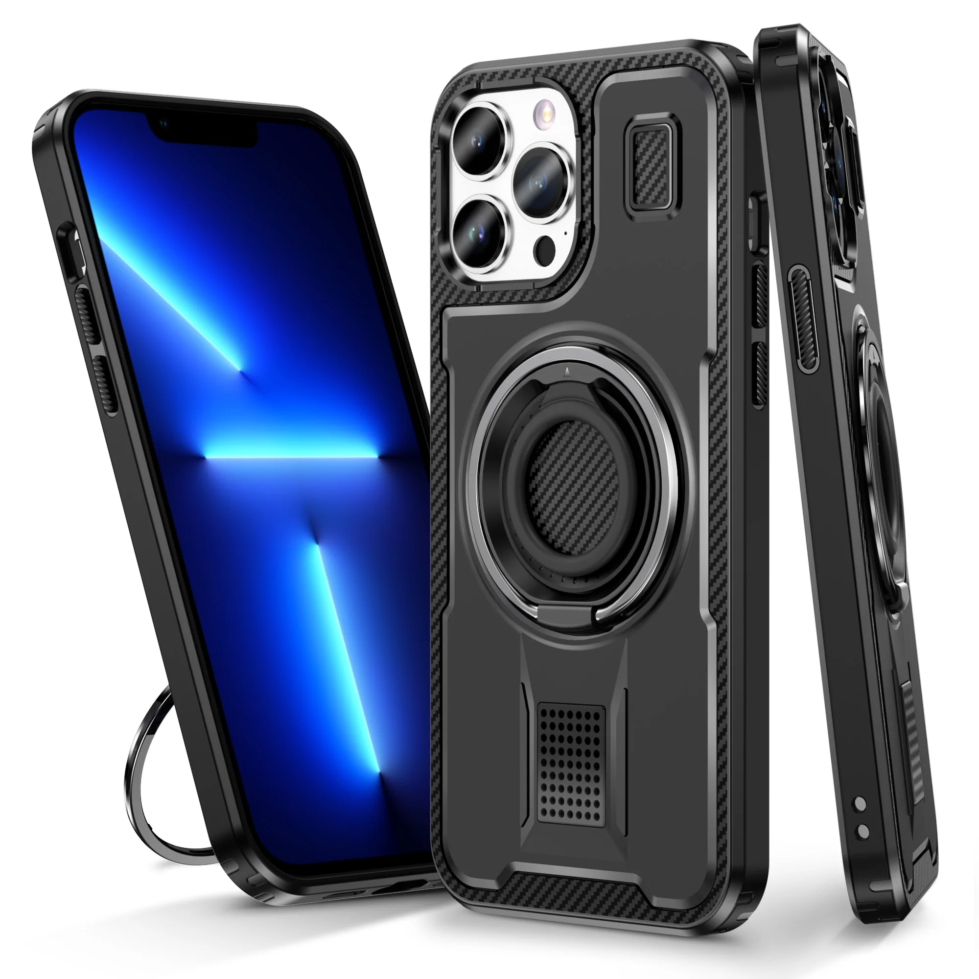 

HARUINO for iPhone 11/12 case rotating bracket shock-absorbing heat dissipation elastic ring iPhone 6/7/8/SE2020 phone case