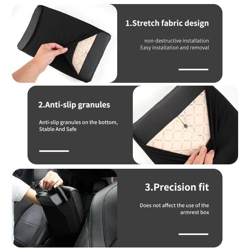 Car Central Armrest Cushion Box Mat Nonslip Protective Cover Pad Accessories For OPEL OPC Line Astra H J K Zafira B Corsa D view 5