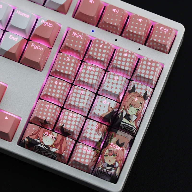 108 klawiszy / zestaw Zenless Zone Zero Nicole Demara PBT Keycaps Anime Game Girl Key Caps Cherry Height dla majsterkowiczów Klawiatury mechaniczne