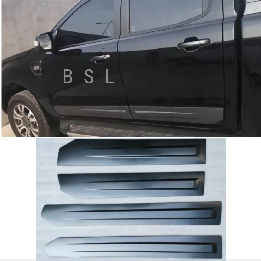 Car Pickup Door Trim Cover 4X4 Accessories ABS Side Door Mounding Cover Body Cladding For Ford Ranger 2016-2020 T7 T8