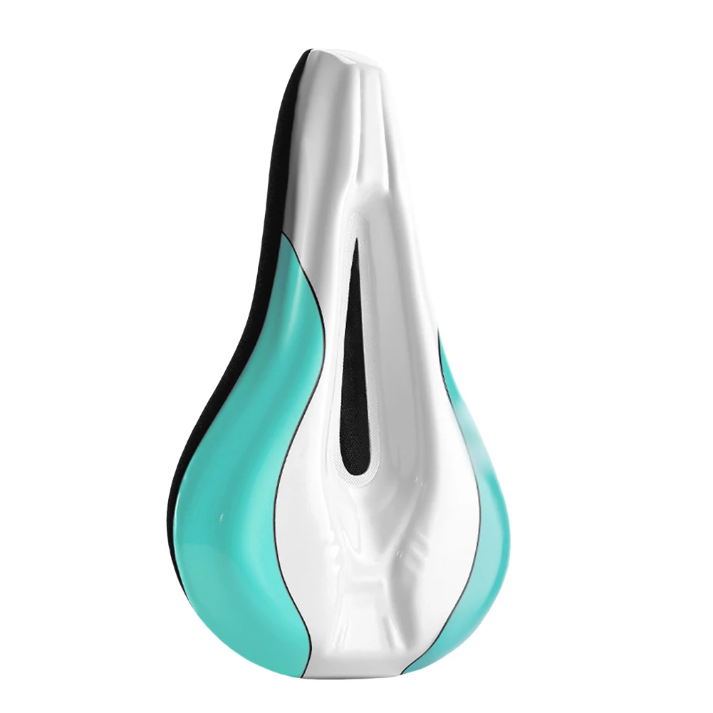 Thick Seat Cover for Exercise Bikes Hollow Ventilation Memory Foam Fill Contoured Shape PU Non-Slip Oxford Cloth Back