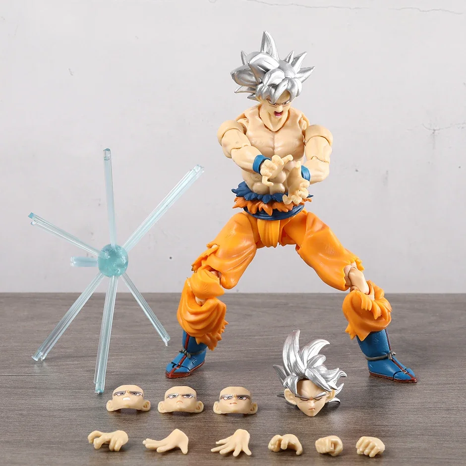 SHF Sliver Hair Son Goku Ultra Instinct Model Figurals Brinquedos Action Figure