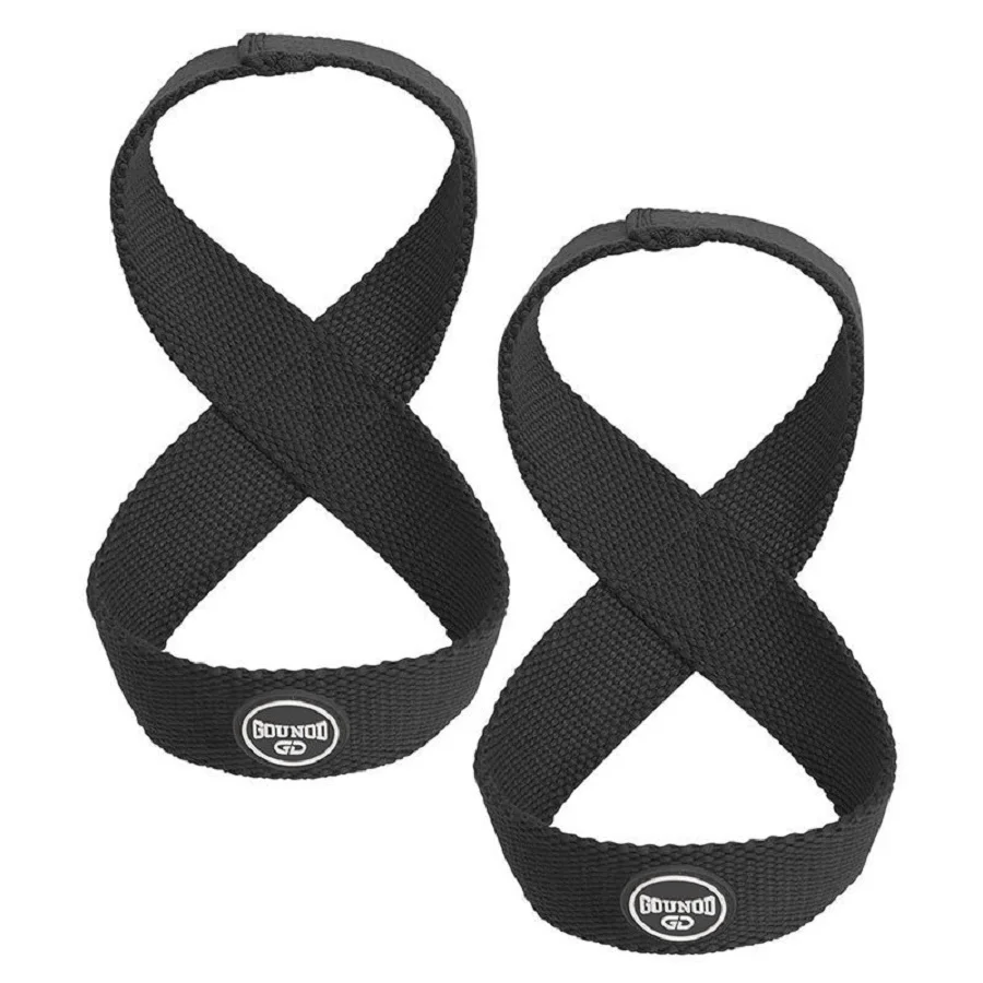 Padded Figure 8 Straps Deadlift Weight Lifting Wrist Straps Powerlifting Workout Pull-ups Horizontal Bar Non-slip Wrist Wrap Gym