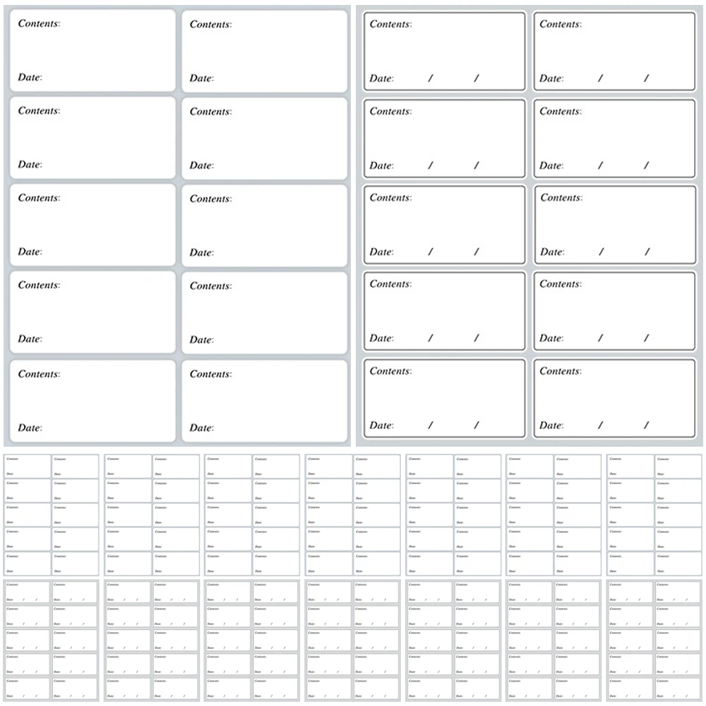 40 Sheets Freezer Food Labels PVC Self Adhesive Stickers for Jars Kitchen Pantry Storage Container Labels Date Stickers
