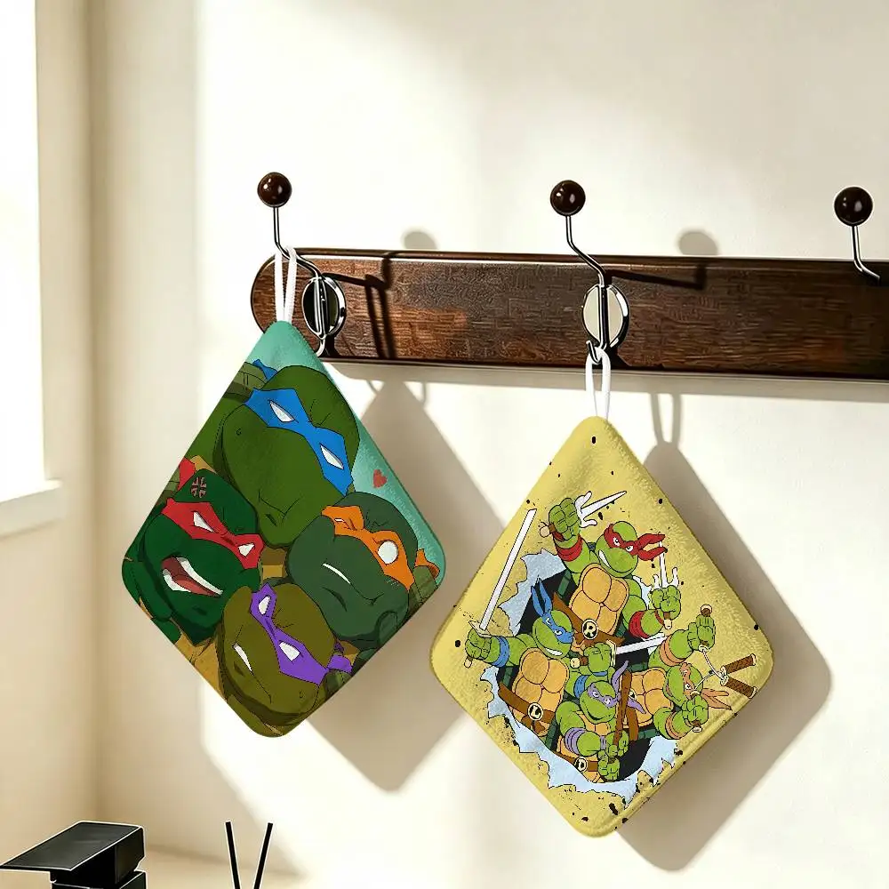 Game T-Teenage Mutant Ninja Turtles New 25x30cm Small Hand Towel Quick Dry Decorative Kitchen Towel Gauze Towel Home Restaurant