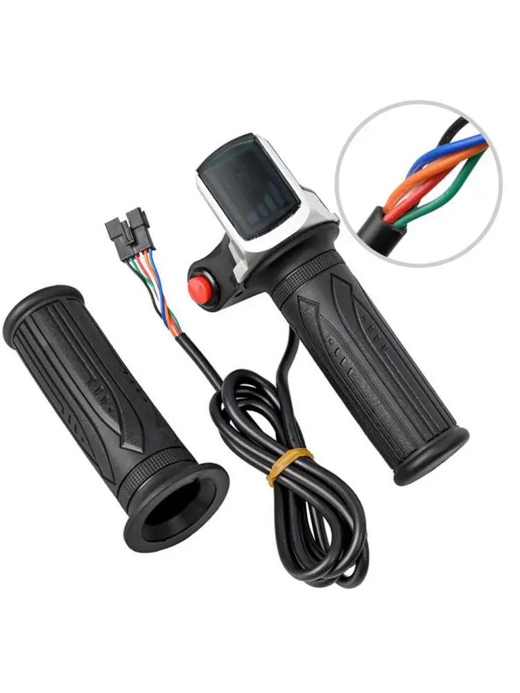 AliExpress MEROCA 36V 6pin E-Bike Throttle Electric Scooter Accelerator Bicycle Grip Handlebar LED Display Throttle Electric Bike Replacement