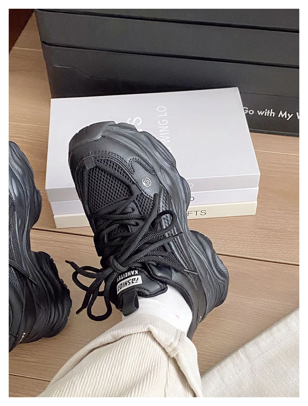 2024 Spring New Women Thick Sole Sports Outdoor Shoes Breathable Women Casual Shoes Lightweight/Comfortable Women Shoes 24-183