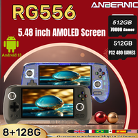 ANBERNIC RG556 Handheld Game Console Unisoc T820 Android 13 5.48 inchOLED Screen WIFI Bluetooth Retro Portable PS2 Video Players