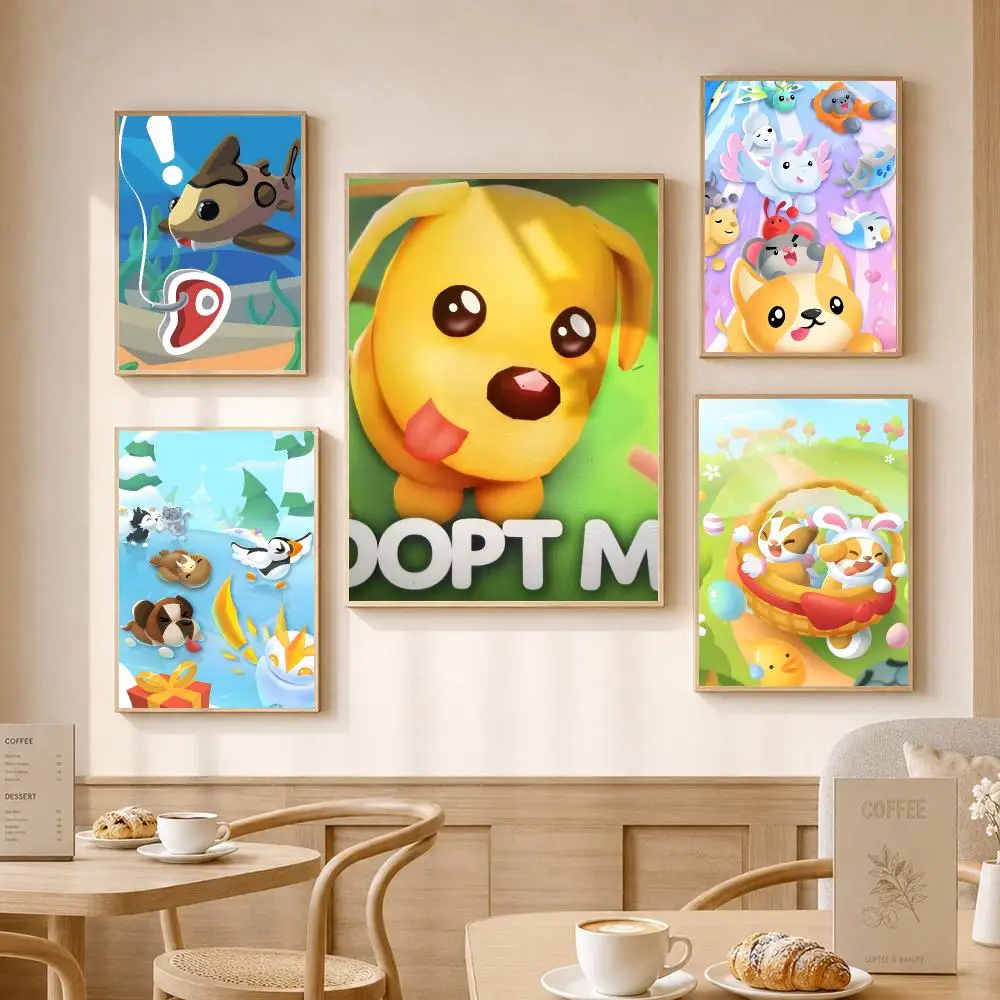 Video Game A-Adopt Me Painting Calligraphy High-Definition With Textured Finish Modern Style For Hallway Wall Art Decor