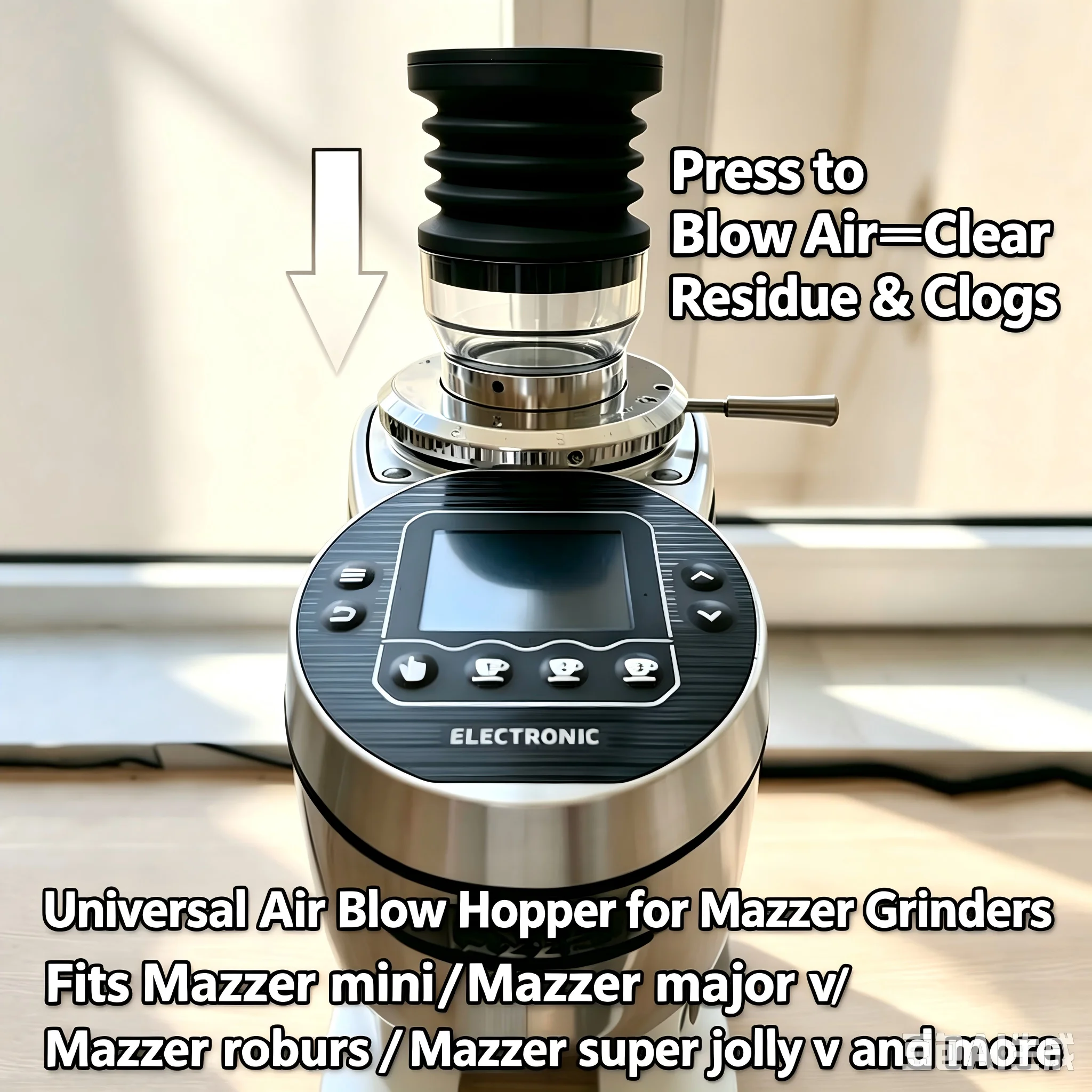 Coffee Beans Grinder Single Dose Hopper And Silicone Belows Coffee Grinder Blowing Cleaning Tools For  Mazzer