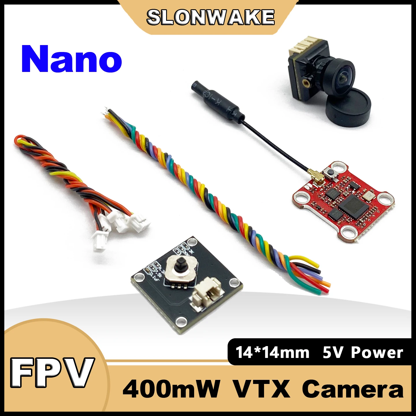 

EWRF 5.8G 25mW/200mW/400mW Adjustable Support Betaflight/Cleanflight OSD with Nano 1200TVL mini Camera For RC FPV Racing Drone