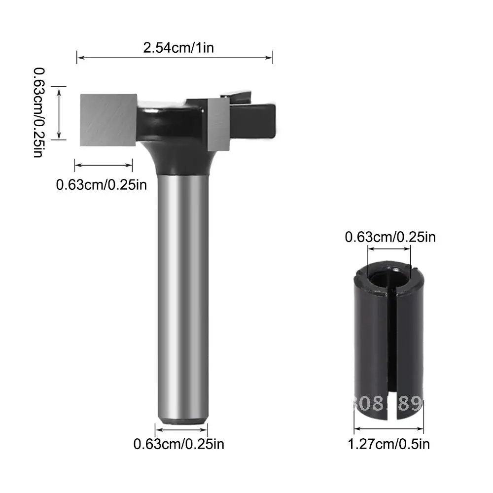 CNC milling cutter 1/4 inch Shank 1 inch Cutting Diameter Slab Flattening Router Bit Planing Bit Wood Planing Bit Dado Planer