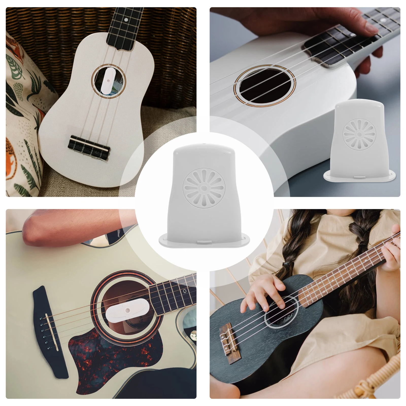 

2 Pcs Guitar Humidifier Portable Acoustic Instrument Accessory Panel Stringed Instruments Plastic Accessories Damp