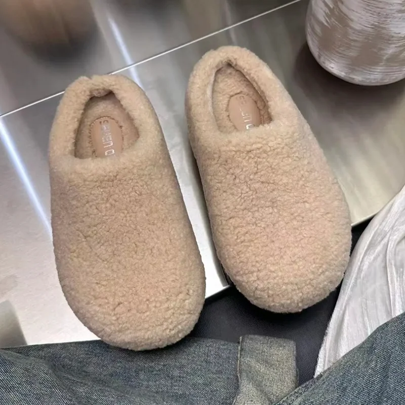 شبشب شتوي للنساء شبشب قطني دافئ من القطيفة بتصميم الفهد شرائح منصة شتوية غير رسمية البغال شرائح قطنية للسيدات #3