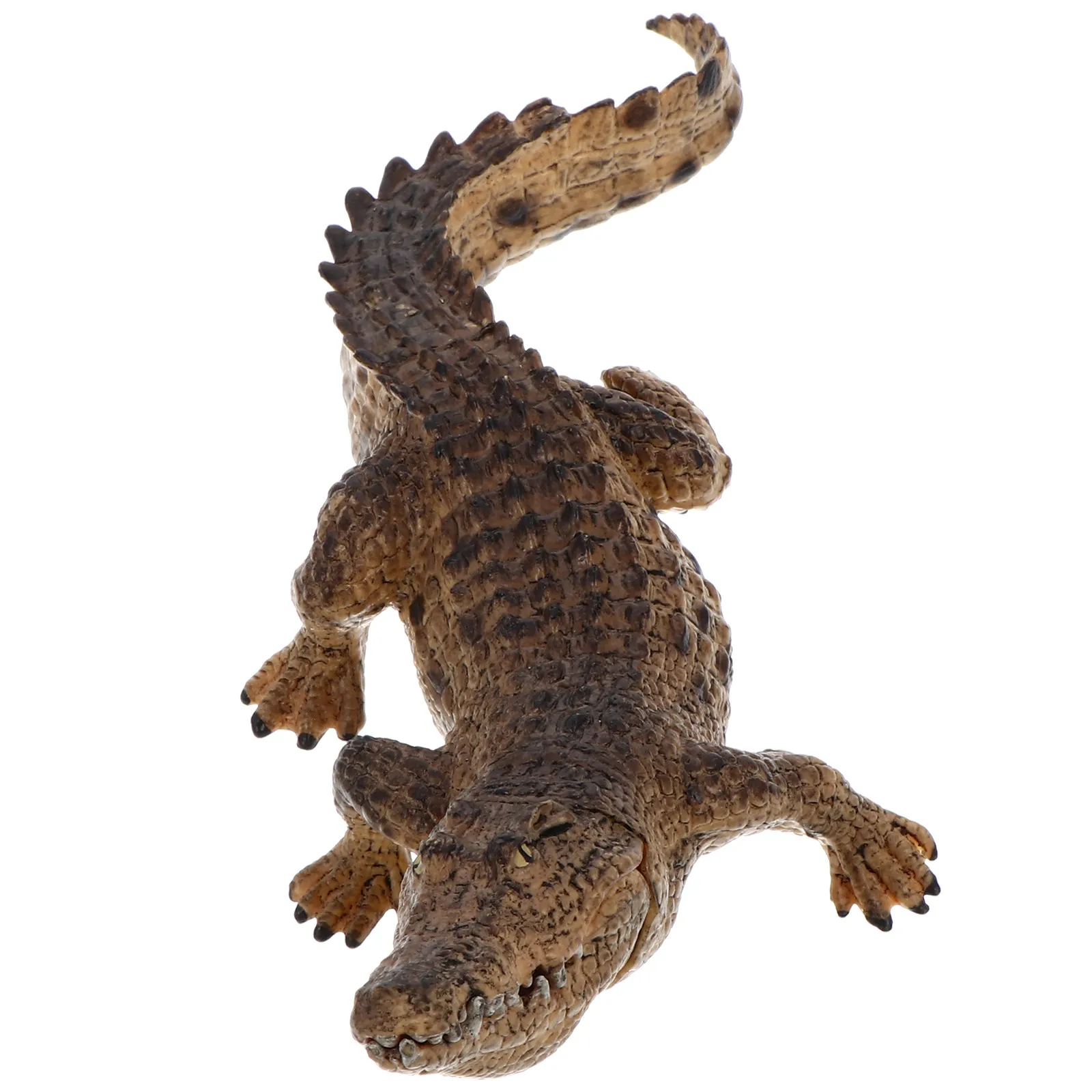 1Pcs Simulation Solid Wildlife Sculpture Desktop Decoration Realistic Alligator Ornament Educational Plaything