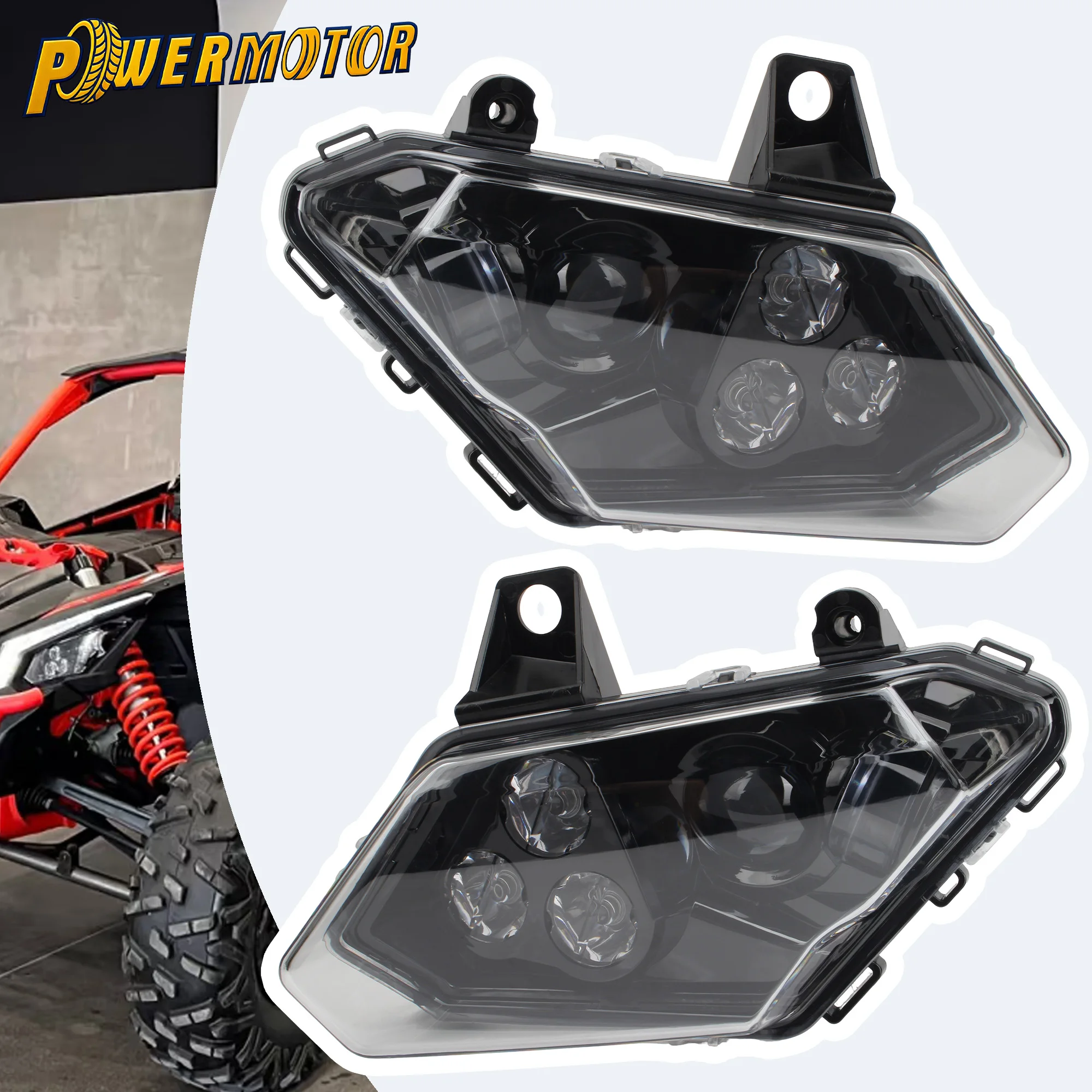 

UTV LED Headlight Assembly For Can Am Maverick X3 Max R XDS XRS Turbo DPS 4x4 2017 2018 2019 2020 2021 Head Lamp High Low Beam