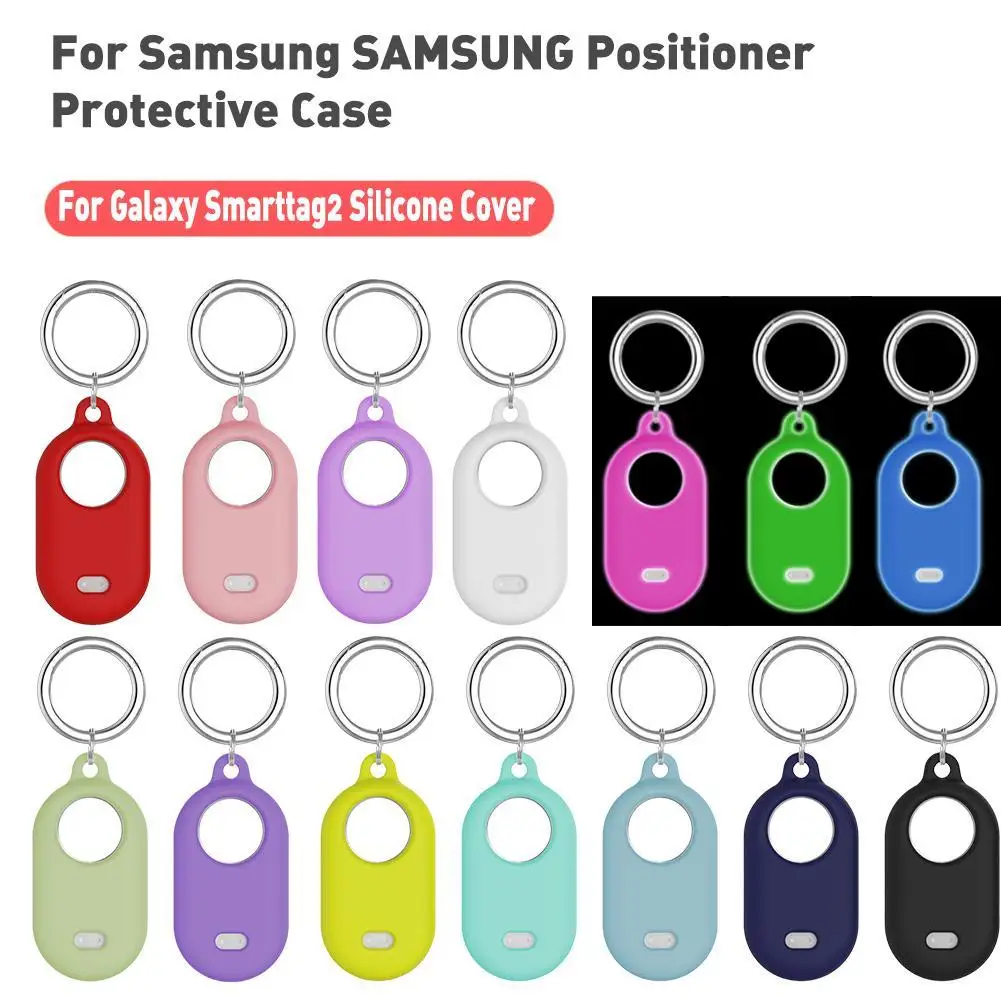 For SmartTag2 Case Portable Protector Case For SamsungGalaxy SmartTag2 Soft Silicone Protective Luminous Skin Cover