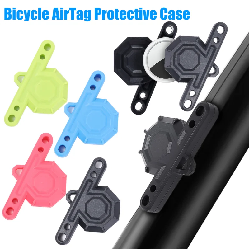 Bike Mount Locator for Apple AirTags Protective Cover Universal Bicycle Anti-lost GPS Tracker Locator Cover Bike Accessories