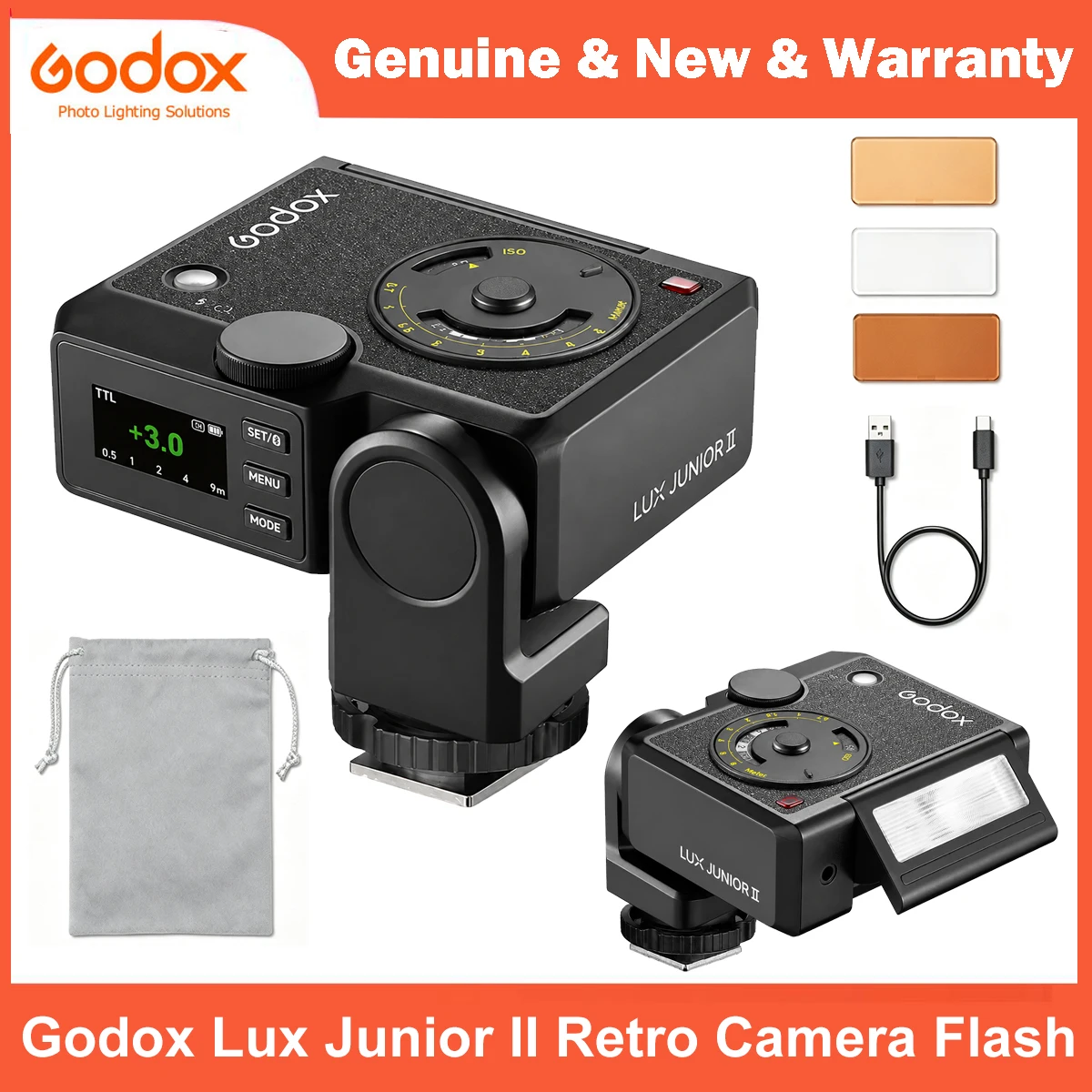 Godox Speedlite Flash - Godox Lux Junior II Retro Camera