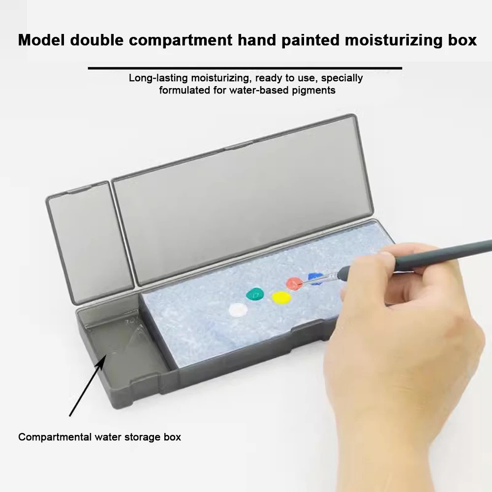 Portable Wet Palette For Acrylic Painting Model Coloring Wet Tray Paint Supplies Paint Holder Keeps Wet For Miniatures Paint