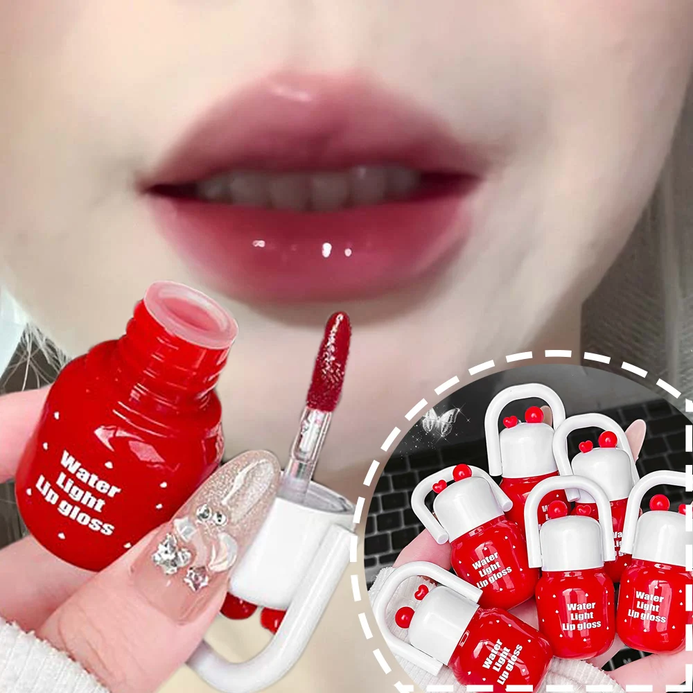 Сладкий блеск для губ, увлажняющий тинт для губ с эффектом зеркала, водостойкий, не оставляет следов на чашке, твердая помада, косметика для макияжа губ