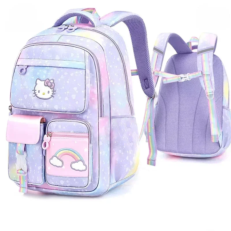 Hello Kitty Backpack Cute Cartoon Children\'s School Bag Small Junior Highschool Girl Large Capacity Load-reducing Schoolbackpack