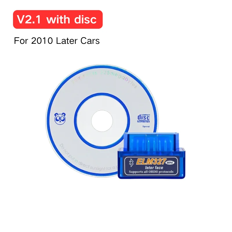 Bluetooth 5.1 MINI ELM327 V2.1/V1.5 Auto OBD2 Scanner Mit Disc Auto Diagnose Werkzeug Code Reader Tool Für Android/IOS/Windows – Detail 1