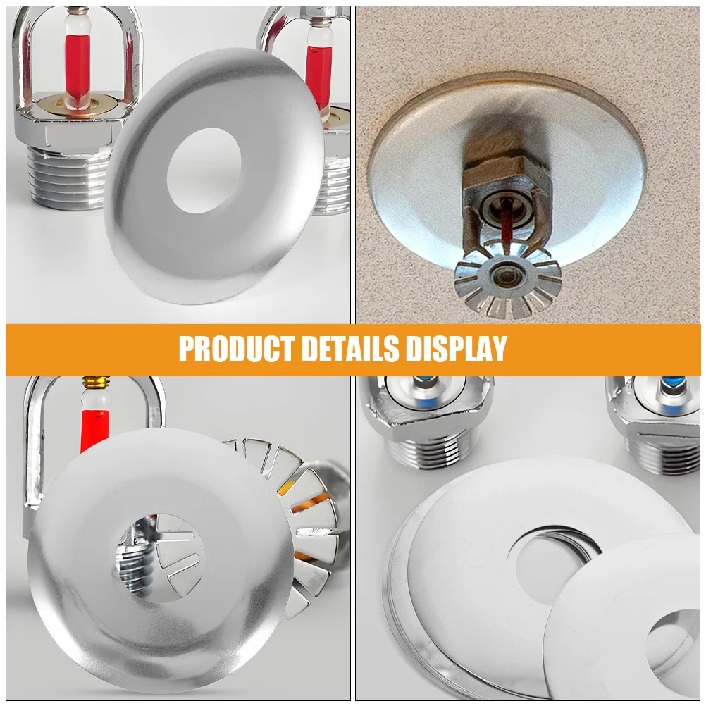 5 قطعة غطاء الزخرفية القرص واحد لرأس رشاش الحريق جدار فولاذي مقاوم للصدأ شنت غطاء الرش لوحات وصلة أنابيب #6