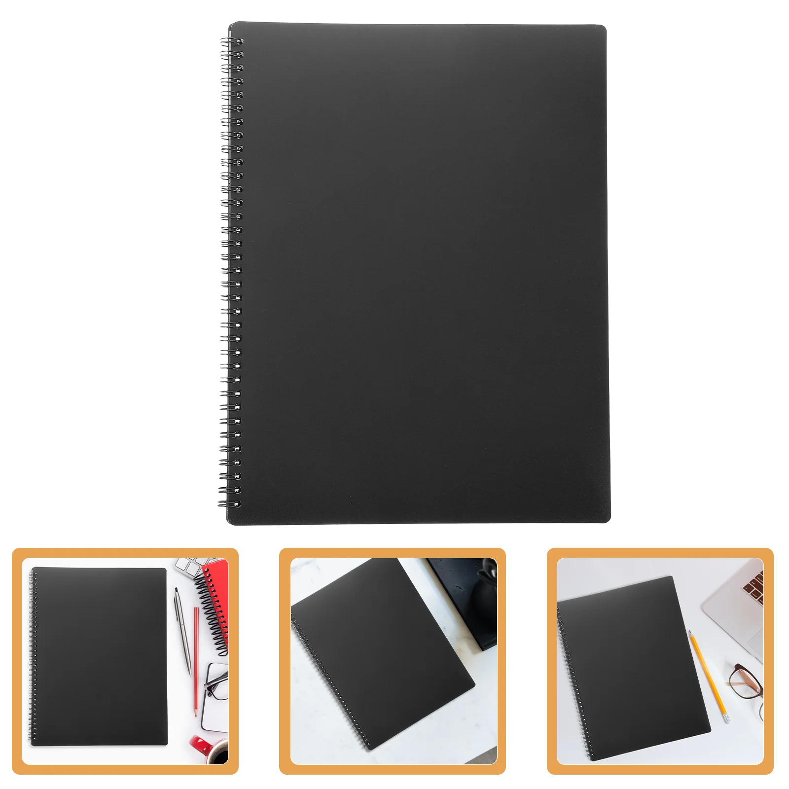 

Piano Score Folder Test Paper Binder Clips Music Folders for Band Multi-layer Turn The Page Pp Black