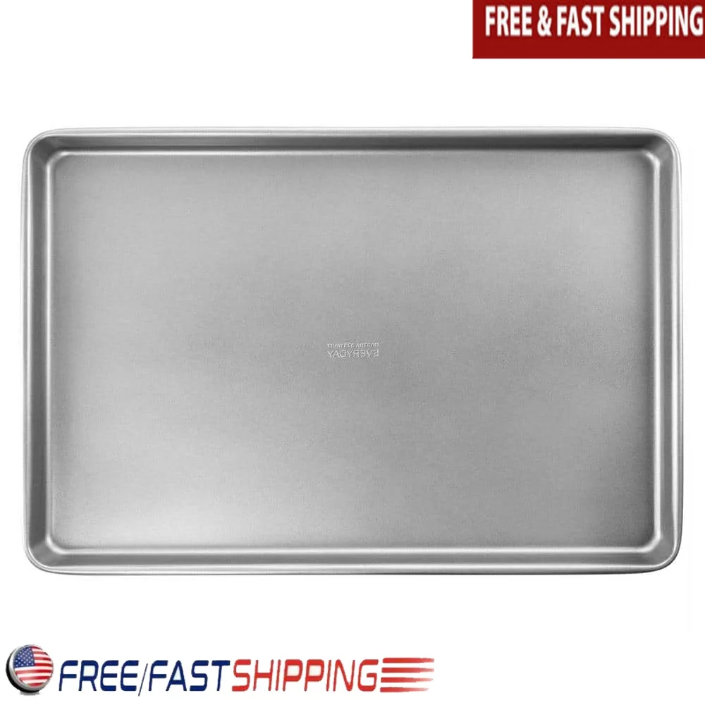 15 x 10 Zoll antihaftbeschichtetes Kohlenstoffstahl-Keksblatt, ofenfeste Backform, Küchen-Backgeschirr, rechteckige Handwäsche, nur leicht zu reinigen