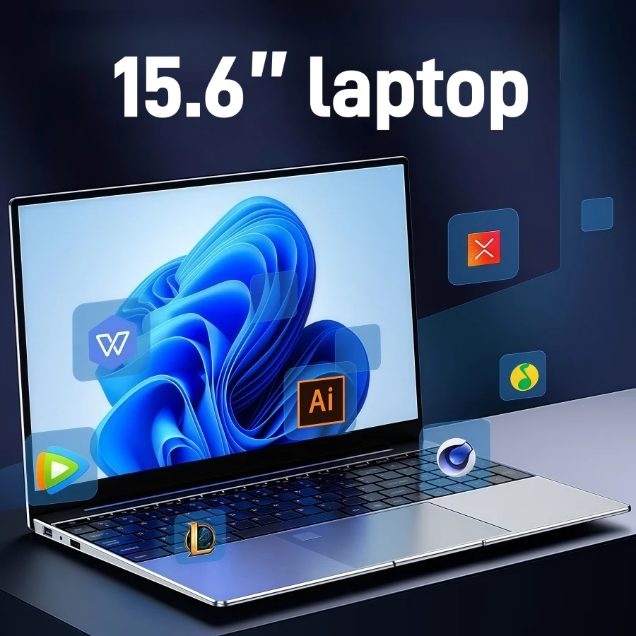 15.6" IPS intel N5095 gaming laptops portable notebook computer pc 16GB 32GB DDR4 512G 1TB SSD Windows11 Backlit Keyboard deals