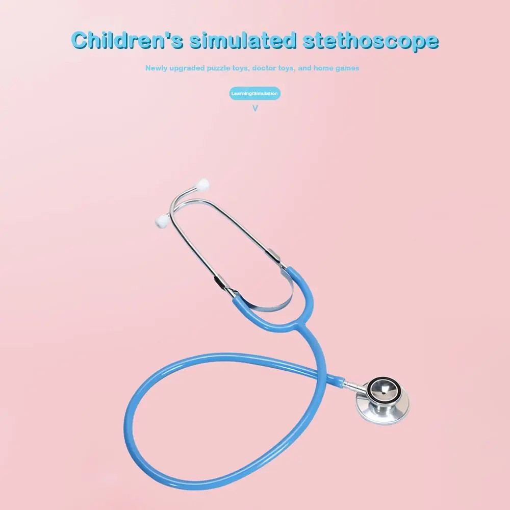 หลายสีหูฟังของเล่น DIY ครอบครัวเด็กเกมจําลองหมอของเล่น Pretend Doctor ของเล่นเลียนแบบการศึกษาของเล่น