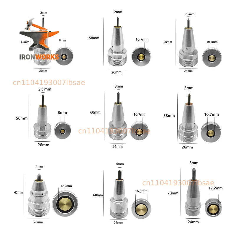 3mm 4mm 6mm 8mm 12mm Dot Peen Marking Machine Consumable Pneumatic Electric Engraving Scribe Needle Stylus