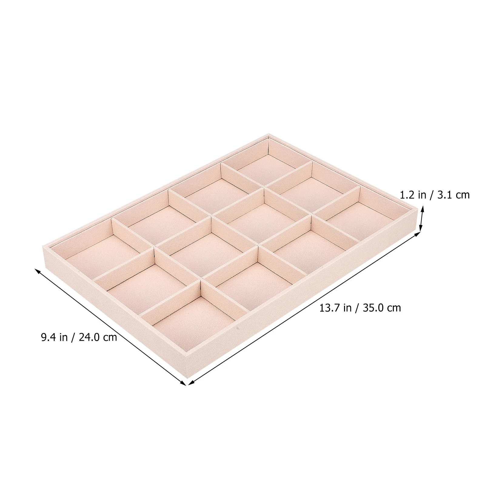 

2Pcs Jewelry Organizer Tray Adjustable Divider Display Case Storage for Rings Necklaces Bracelets Jewelry Trays