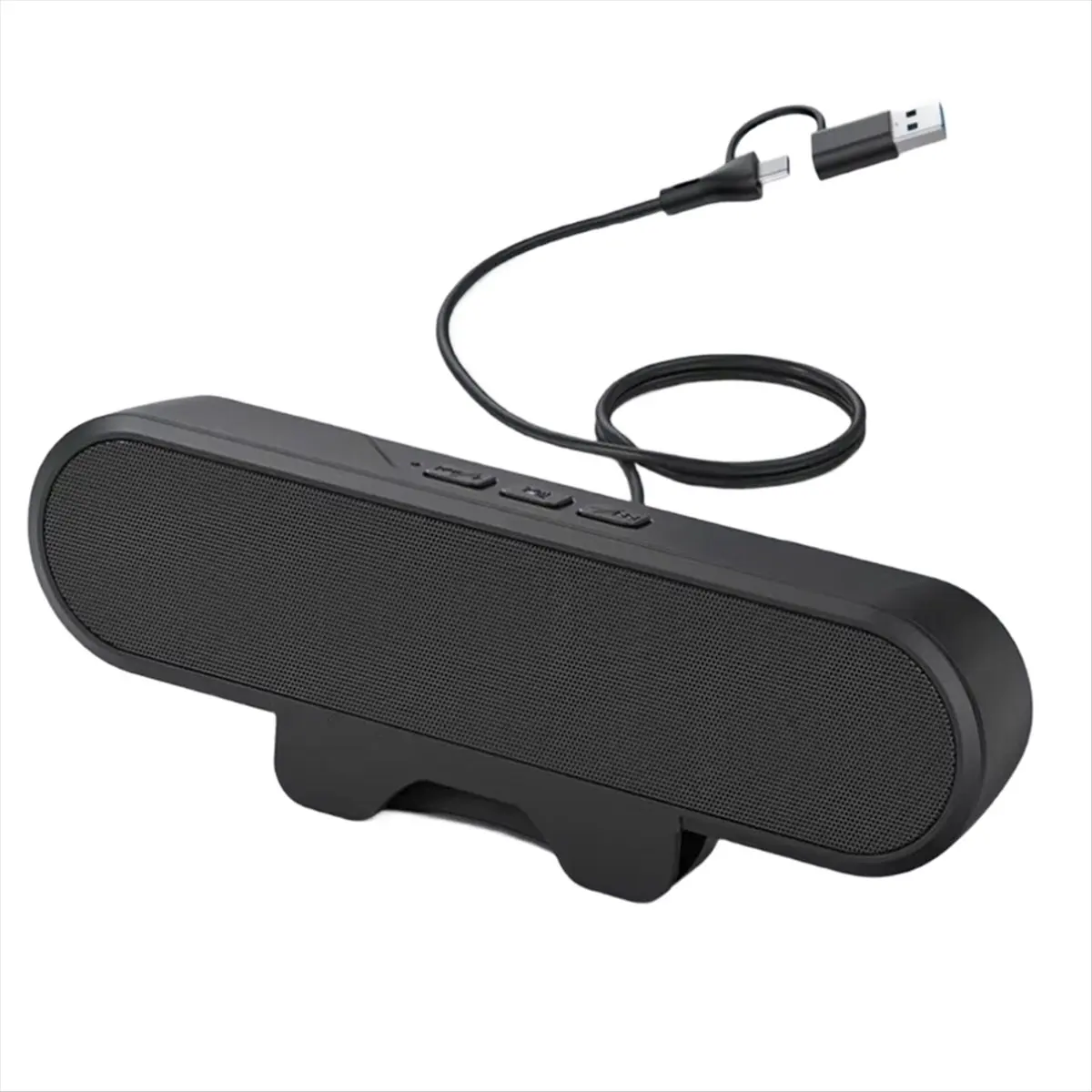 Okay 10W High Power Minimalist Computer Speakers for Desktop PC USB Monitor Speaker Bar with Clip-on Wired Desk