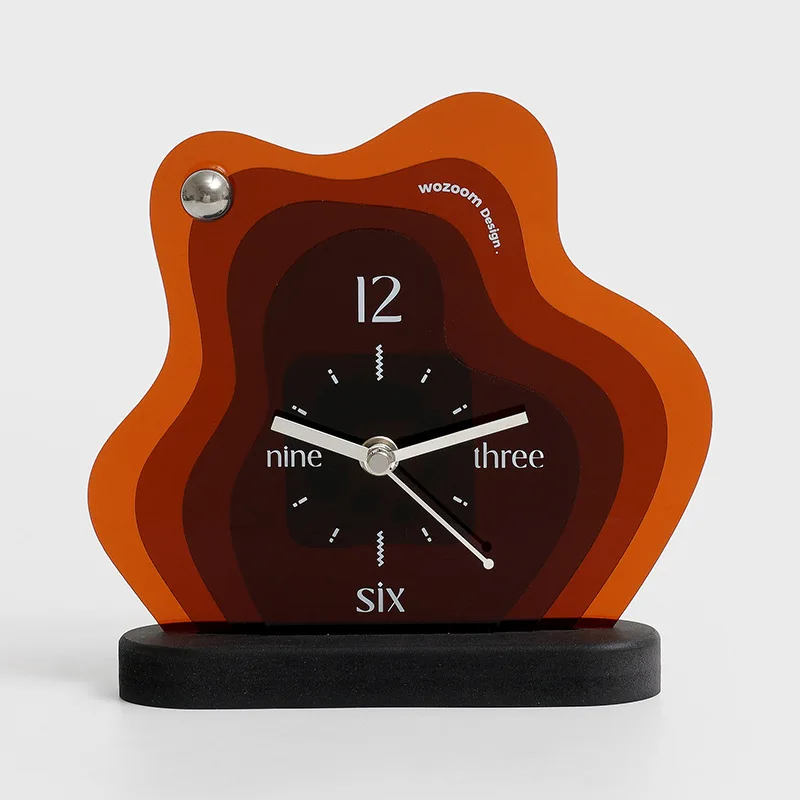 

Innovative Desktop Clock with Acrylic Base for Office Living Room Modern Home Decor Unique Wall Decoration Artwork