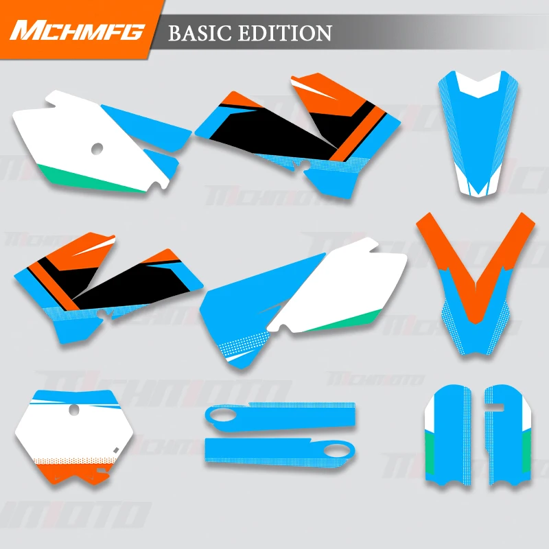 MCHMFG Motorcycle Graphics Background Decal Stickers Kit For KTM SX85-105 2003 2004 2005 2006 2007 2008 2009-2012 08 ﻿