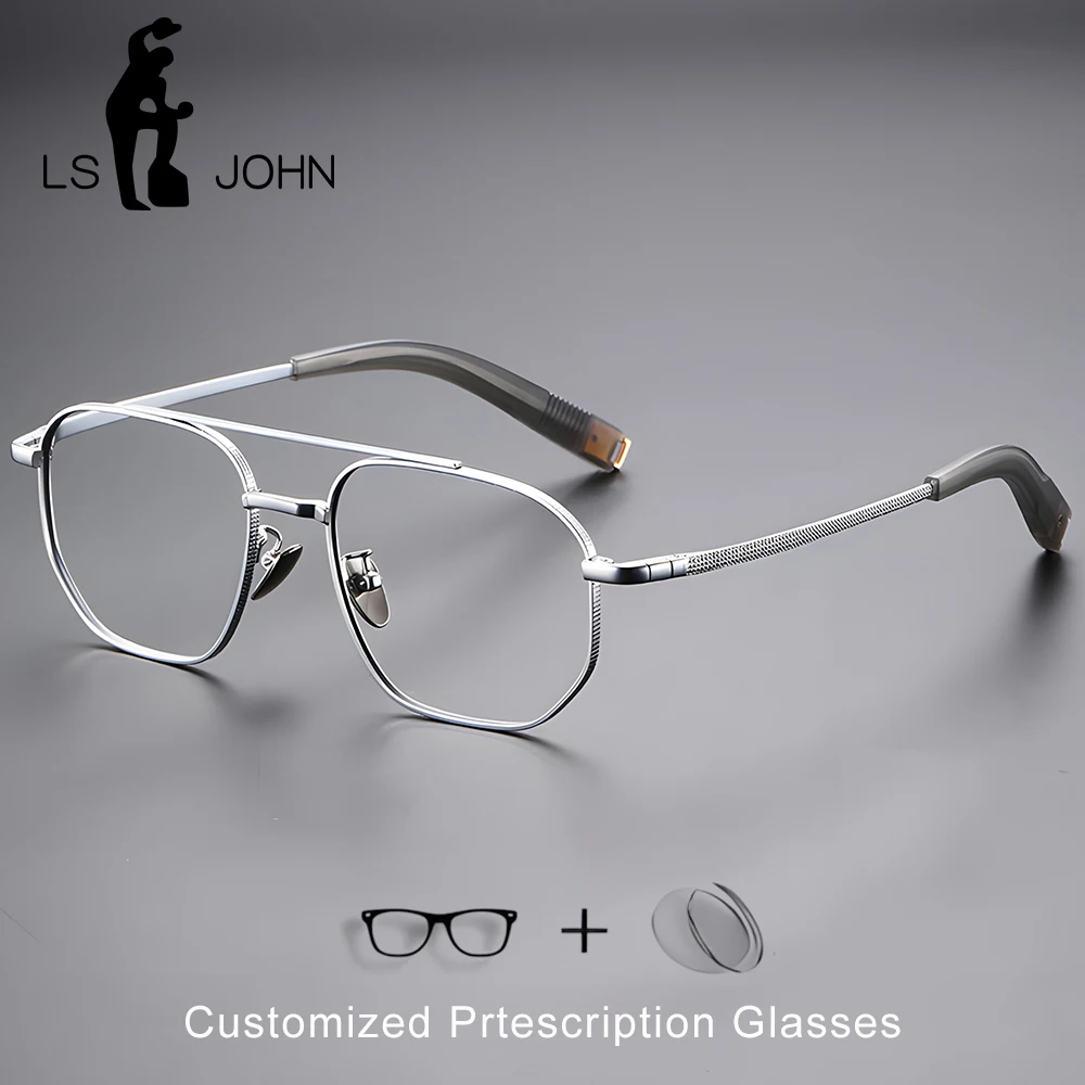 

Pilot Titanium Glasses Frame Men Brand Myopia Prescription Reading Glasses Males European Luxury Customized Optical Eyewear