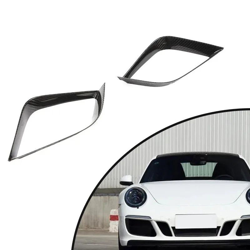 For 2017 Porsche 911 GTS Carbon Fiber Front Bumper Vent Trim Car Accessories