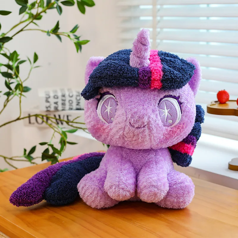 Jouets en peluche My Little Pony de 30Cm, Twilight Sparkle Pinkie Pie Rarity Fluttershy Applejack Rainbow Dash, poupée en peluche, cadeau de noël pour enfant