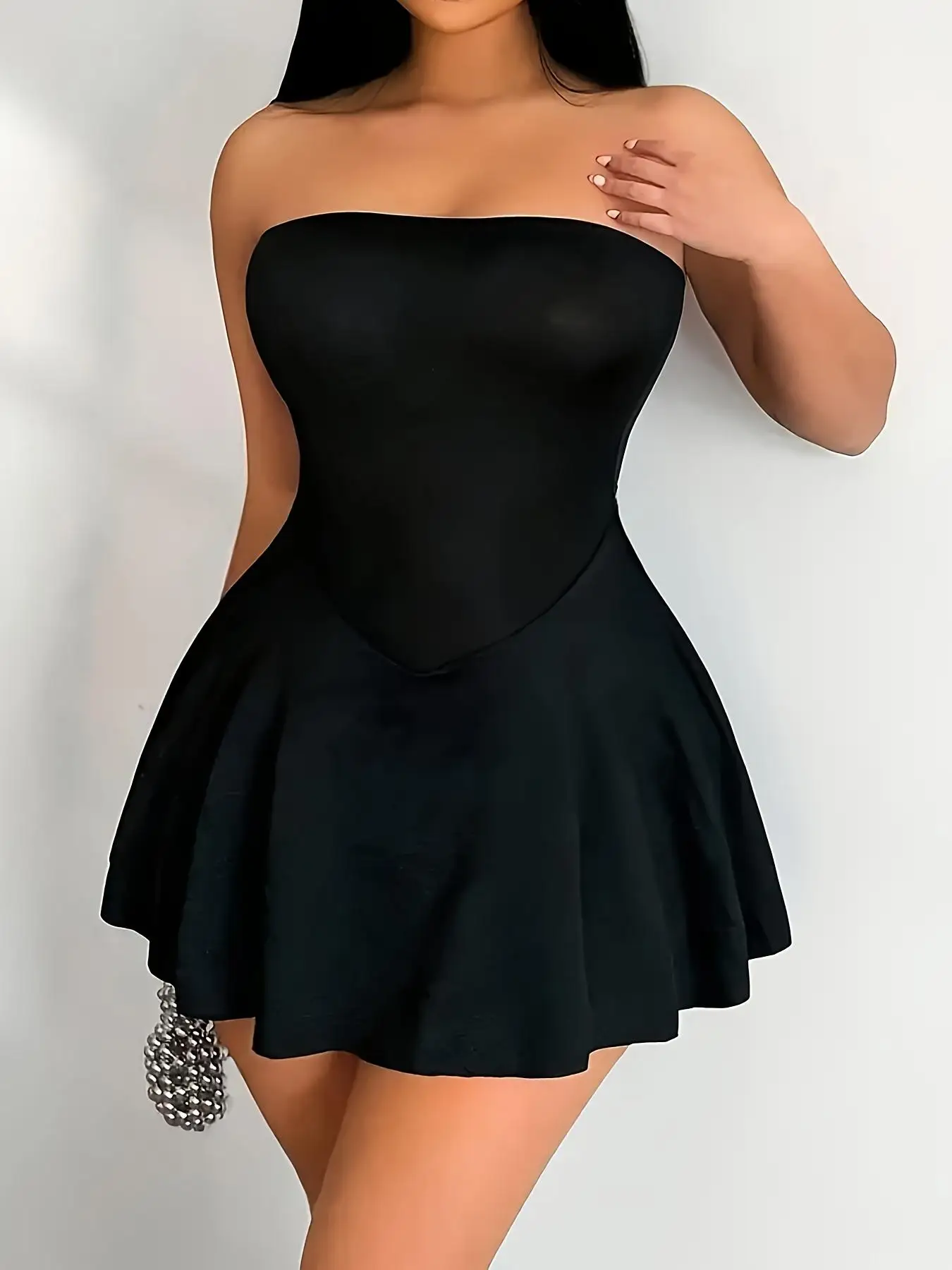 Strapless Bell Mini Skirt, High Waist Fitted Design, Perfect for Daily Wear, Night Out, Special Occasions, All Seasons