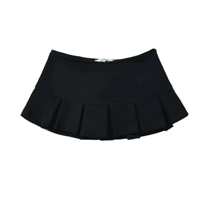 MEXZT Y2K Mini Skirt Women Fashion Sexy Low Waist Black Pleated Short Skirts Summer Korean Preppy Kawaii White Tennis Skirt New