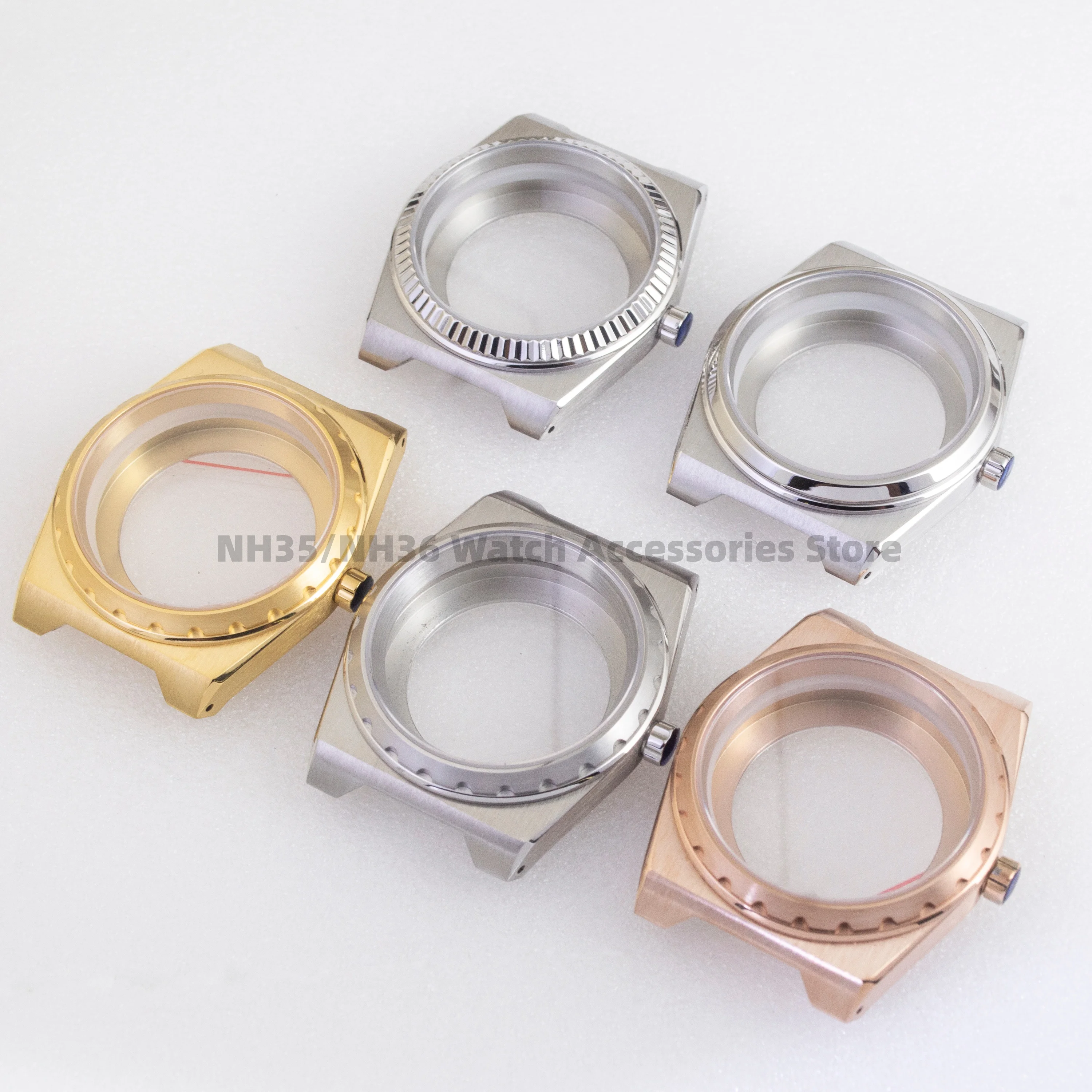 

Stainless Steel NH35 Case VC222 Watch Case 37mm Watch Case Sapphire Glass fit NH35 NH36 Movement Silver Gold Rose Watchcase