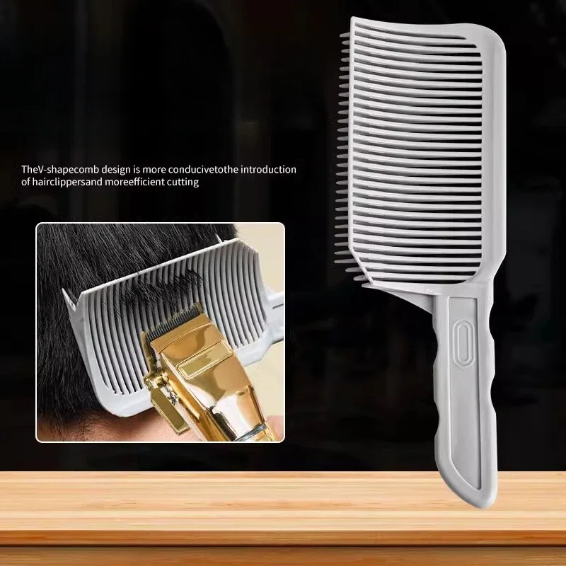 Professional Barber Fading Comb V-Shape Blending Flat Top Hair Cutting Styling Tool for Men Home Salon Durable Hairdressing Comb