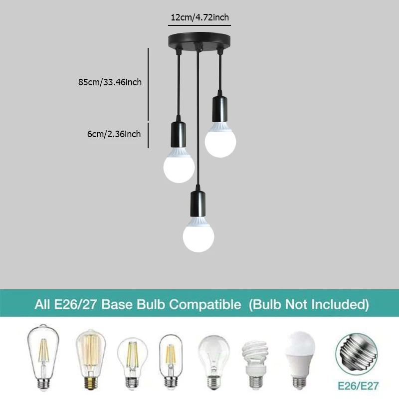 Nordico moderno e minimalista E27 lampadario camera da letto sala da pranzo cucina scala ingresso bagno apparecchi di illuminazione
