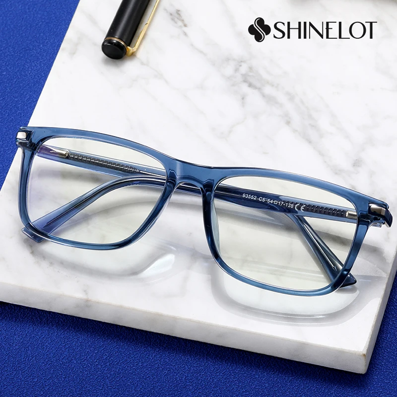 

93552 New Technology Oriented Eyeglasses Frame Men Rectangle Medical Grade Glasses Best-Selling Male Versatile Style Eyewear