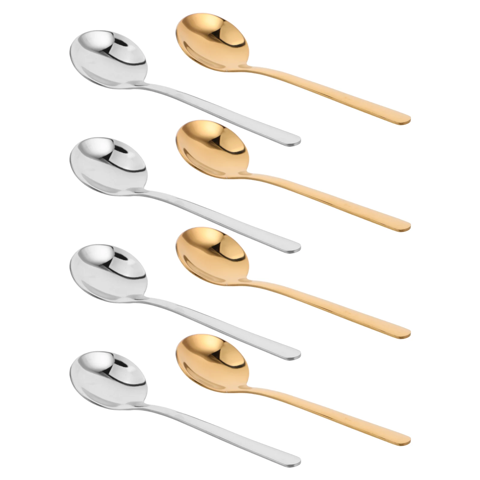 

8 Pcs Stainless Steel Coffee Spoon Spoons Espresso Metal Stirrer Small Sugar Mini Stirring Oatmeal