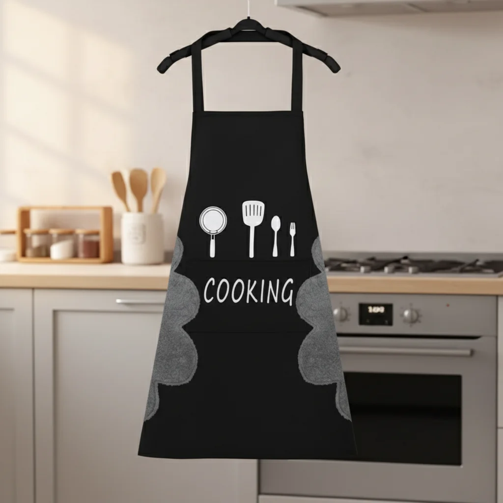 Durable Waterproof Cooking Apron Anti-Oil Household Wipe Han
