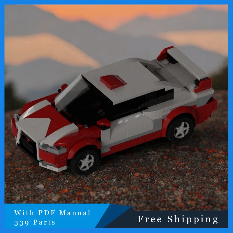 

339 Parts Creative Grey Luxury Racing Building Block Model Children DIY Assembly of Building Brick Toy Christmas Birthday Gifts